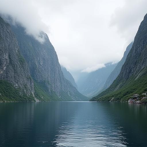 Atemberaubender Fjord in Norwegen mit steilen Felswänden